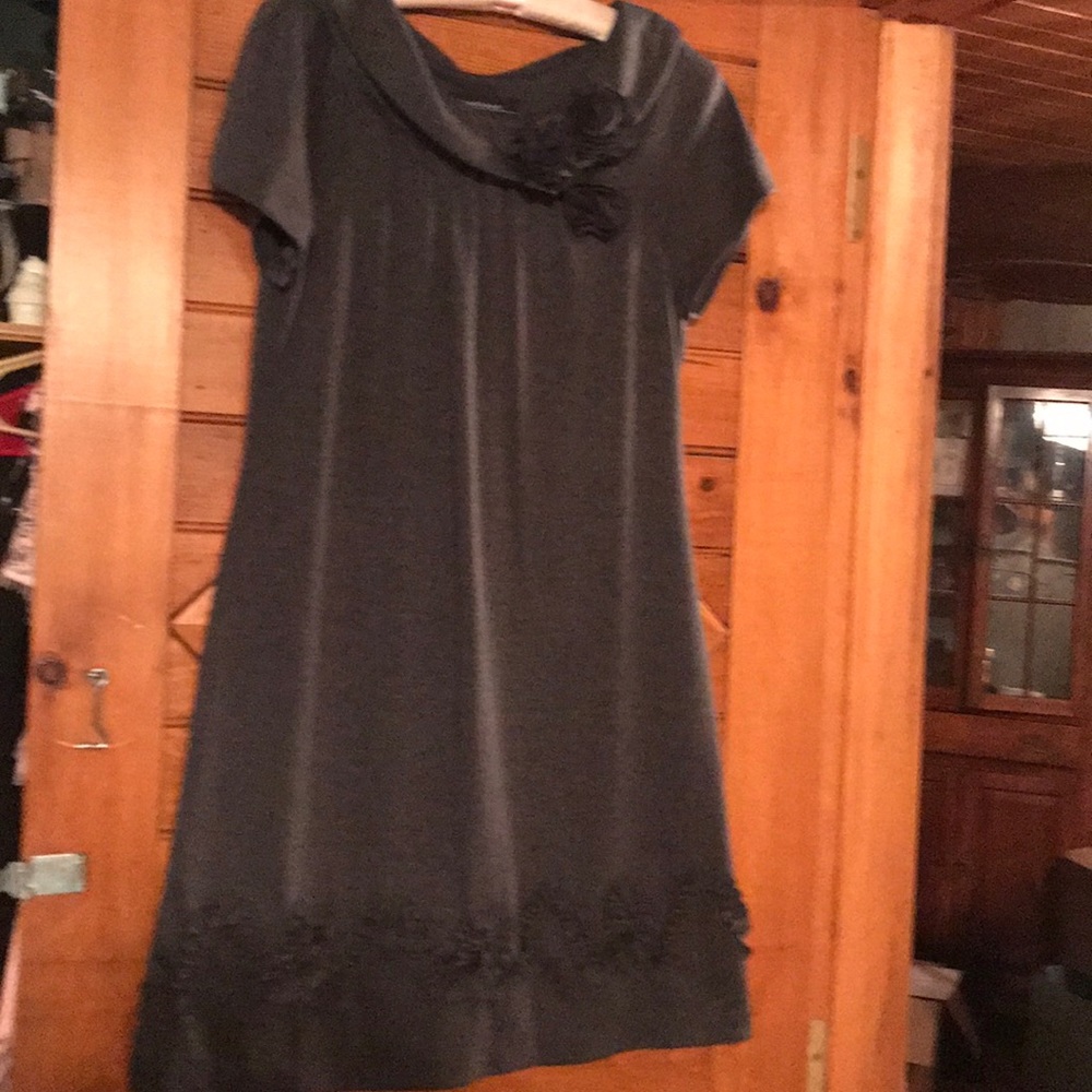 Women’s dress dark grey with adorable flowers